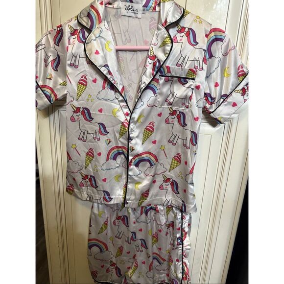 Lola + The Boys Other - Lola + The Boys Girls Magical Unicorn Top and Shorts Set Multicolor Size 8